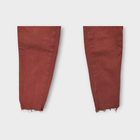 Womens We The Free Skinny Jeans Raw Hem Red Size 26" - Picture 4 of 5